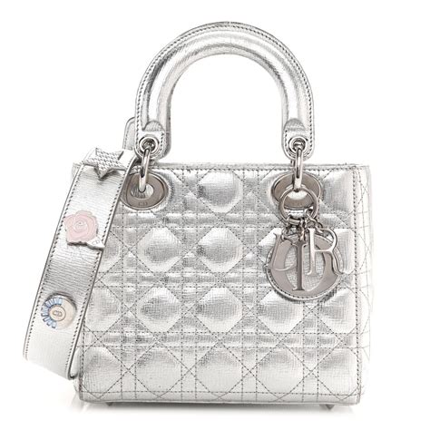 my lady dior small calfskin|CHRISTIAN DIOR Metallic Grained Calfskin Cannage Small .